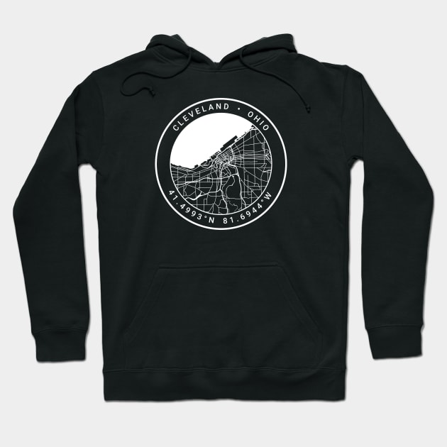Cleveland Map Hoodie by Ryan-Cox
